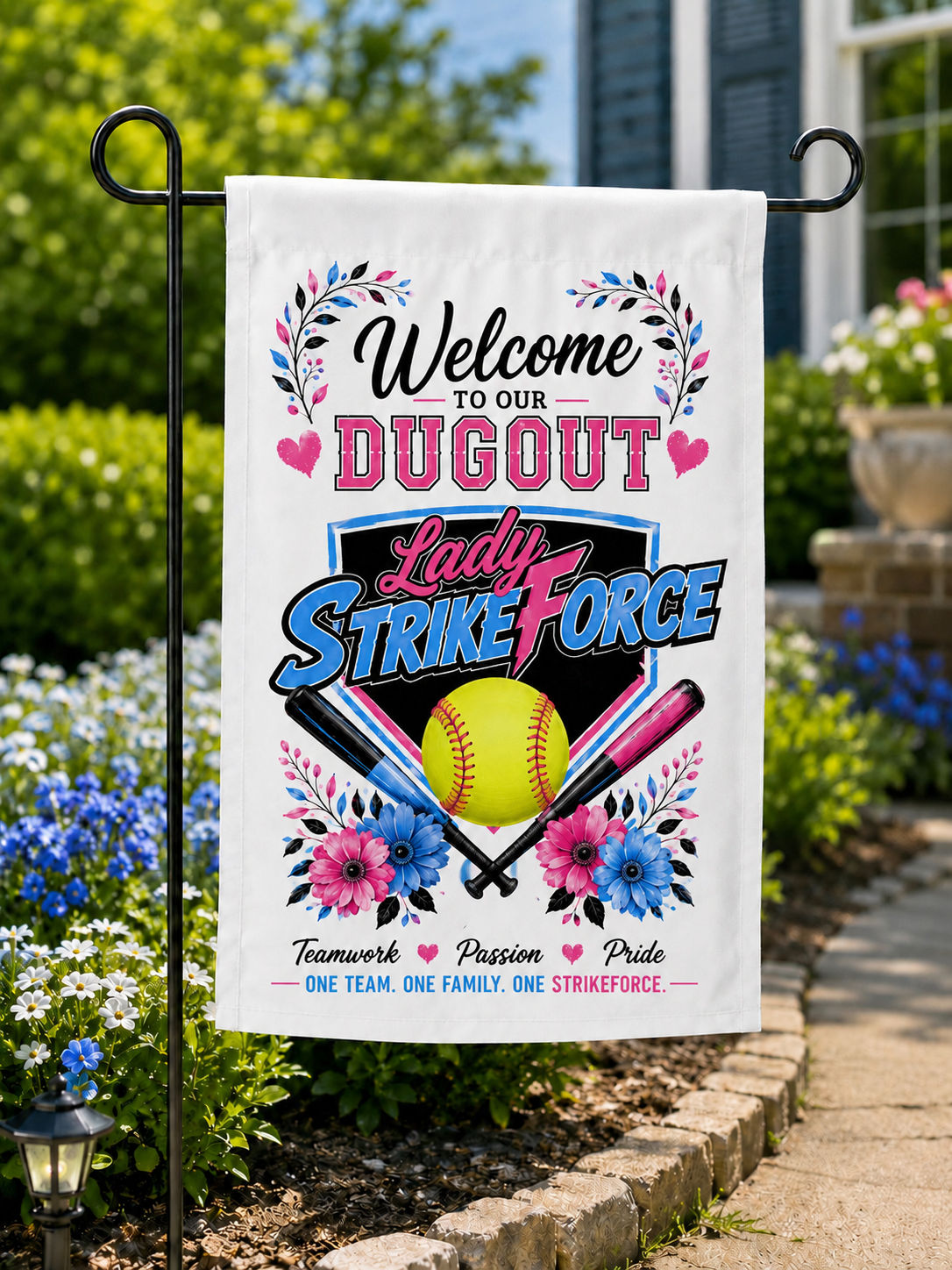 Lady Strikeforce Garden Flag