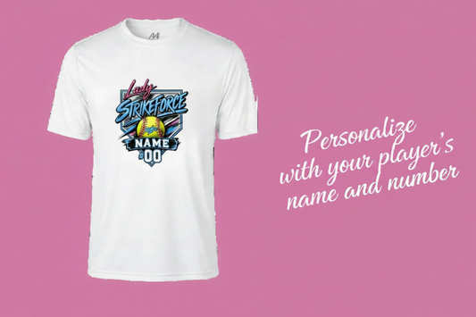Lady Strikeforce Softball Spirit Shirt- Design 4 (Personalized)