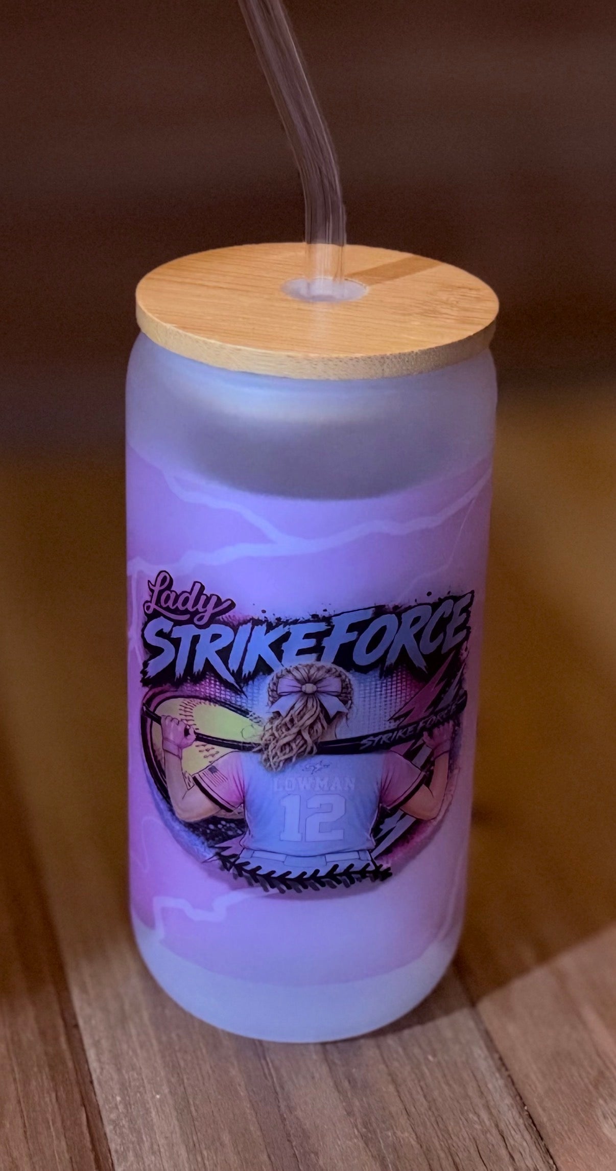 Lady Strikeforce Glass Cup-Personalized